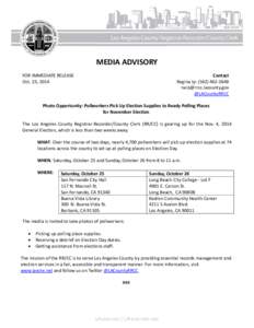 MEDIA ADVISORY Contact Regina Ip: (  @LACountyRRCC