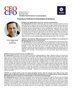 ceocfointerviews.com All rights reserved! Issue: June 1, 2015 The Most Powerful Name in Corporate News