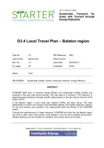 IEESI2Sustainable Transport for Areas with Tourism through Energy Reduction