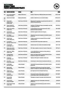 UNITED KINGDOM NATIONALLY FUNDED PROSTATE CANCER RESEARCH PROJECTS YEAR	  RECIPIENT & INSTITUTION