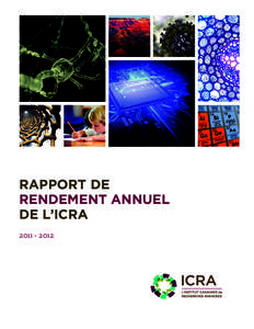 RAPPORT DE RENDEMENT ANNUEL DE L’ICRA[removed]  Rapport de rendement annuel de l’ICRA 11-12