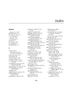 index Symbols _ character 11, 104 #firstLine value 37 #secondLine value 37 + concatenator 8