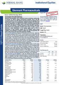 1QFY13 Result Update  Institutional Equities Glenmark Pharmaceuticals 3 August 2012