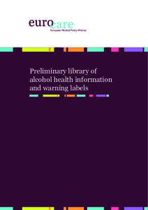 Preliminary library of alcohol health information and warning labels Introduction