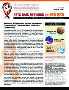 Volume: 2  June 2012 Issue: 3  AETC-NMC NETWORK e-NEWS