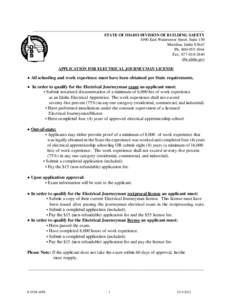 __________________________________________________________________________________ STATE OF IDAHO DIVISION OF BUILDING SAFETY 1090 East Watertower Street, Suite 150 Meridian, Idaho[removed]Ph: [removed]Fax: [removed]