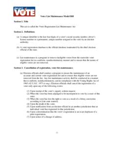 Microsoft Word - List Maintenance Model Bill Final.doc