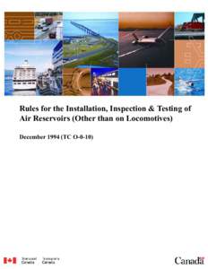 Rules for the Installation, Inspection & Testing of Air Reservoirs (PDF)