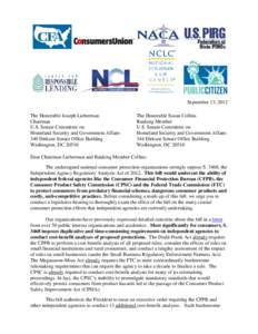 Consumer protection / Government / Consumer Product Safety Commission / Federal Trade Commission / United States Consumer Financial Protection Bureau / Dodd–Frank Wall Street Reform and Consumer Protection Act / Consumer Product Safety Improvement Act / Consumer Federation of America / U.S. Consumer Product Safety Commission / Corporate crime / United States federal banking legislation / Consumer protection law