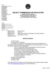 Members Rep. Robert Behning, Co-Chairperson Rep. Rhonda Rhoads Rep. Timothy Brown Rep. Edward Clere Rep. David Frizzell