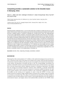 © IWA PublishingWater Practice & Technology Vol 7 No 4 doi: wptComposting provides a sustainable solution to the biosolids issues