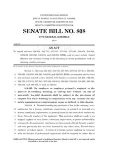 SECOND REGULAR SESSION [TRULY AGREED TO AND FINALLY PASSED] HOUSE COMMITTEE SUBSTITUTE FOR SENATE COMMITTEE SUBSTITUTE FOR  SENATE BILL NO. 808