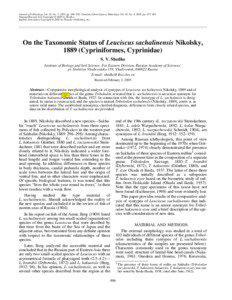 Journal of Ichthyology, Vol. 45, No. 7, 2005, pp. 496–502. Translated from Voprosy Ikhtiologii, Vol. 45, No. 4, 2005, pp. 475–481. Original Russian Text Copyright © 2005 by Shedko. English Translation Copyright © 2005 by Pleiades Publishing, Inc.