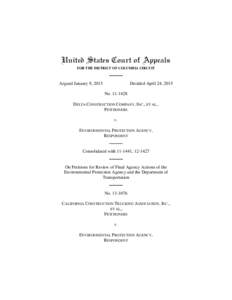 United States Court of Appeals FOR THE DISTRICT OF COLUMBIA CIRCUIT Argued January 9, 2015  Decided April 24, 2015