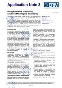 Knowledge / Science / Quality control / Certified reference materials / Calibration / Traceability / Technical standard / LGC / ISO/IEC 17025 / Standards / Measurement / Metrology