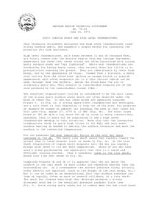 WESTERN REGION TECHNICAL ATTACHMENT No[removed]June 15, 1976 GUSTY SURFACE WINDS AND HIGH LEVEL THUNDERSTORMS This Technical Attachment discusses how high level thunderstorms cause strong surface gusts, and suggests a sim