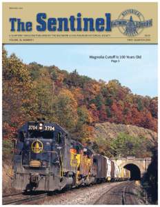 ISSN[removed]A QUARTERLY MAGAZINE PUBLISHED BY THE BALTIMORE & OHIO RAILROAD HISTORICAL SOCIETY $8.00