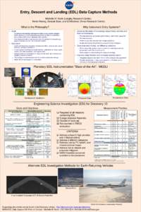 Entry, Descent and Landing (EDL) Data Capture Methods