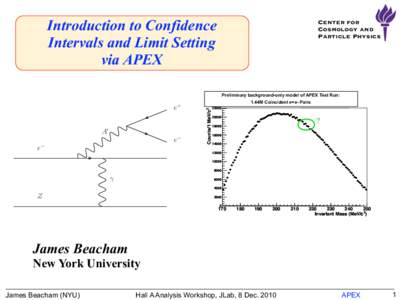 Introduction to Confidence Intervals and Limit Setting via APEX Center for Cosmology and