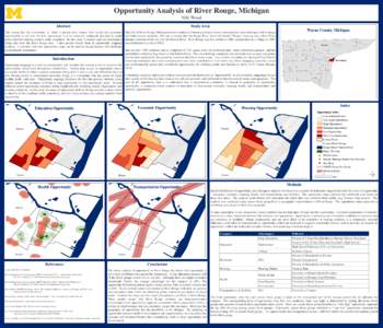 Opportunity Analysis of River Rouge, Michigan Niki Wood Abstract Study Area