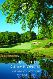 Sybase Classic / A. W. Tillinghast / Wykagyl Country Club / Wykagyl / Winged Foot Golf Club / Bethpage State Park / U.S. Open / Bethpage Black Course / New York / Golf / New Rochelle /  New York