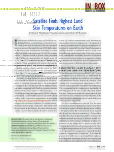 Satellite Finds Highest Land Skin Temperatures on Earth by David J. Mildrexler, Maosheng Zhao, and Steven W. Running