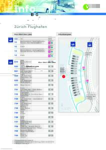 Zürich Flughafen Hier fährt Ihre Linie Situationsplan  Linie