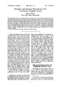 Ethology / Cognitive evaluation theory / Intrinsic value / Need for cognition / Instrumental value / Intrinsic and extrinsic properties / Self-determination theory / Overjustification effect / Motivation / Mind / Behavior