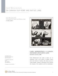 Carel Moiseiwitsch  O H C A N A D A O U R H O M E A N D N AT I V E L A N D Carel Moiseiwitsch: O Canada Our Home And Native Land