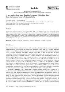 Herpetology / Richard Henry Beddome / Fauna of Asia / Boiga / Colubrids