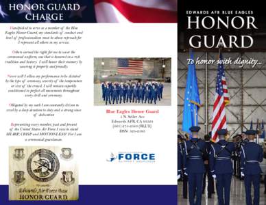 Honor Guard Charge Edwards AFB blue eagles  Honor
