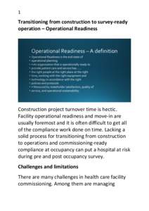 Documentation / Technology / Science / Architecture / New-construction building commissioning / Frank E. Sheeder III / Regulatory compliance / Ship commissioning / Construction