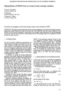 Interpretation of SDMT tests in a transversely isotropic medium