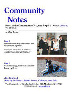 Community Notes News of the Community of St. John Baptist
