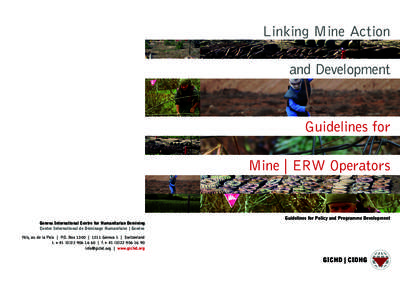 Linking Mine Action and Development Guidelines for Mine | ERW Operators