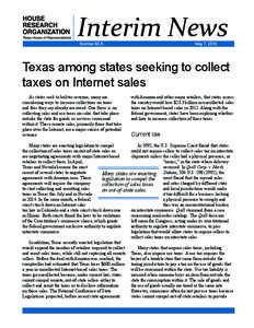 Interim News Number 82-5 May 7, 2012  Texas among states seeking to collect
