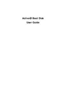 Active@ Boot Disk User Guide
