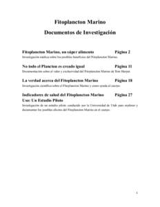 Ciencia e Investigacion Fitoplancton marino