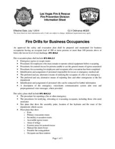 Fire Drills for Business Occupancies