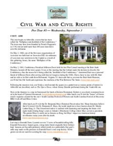 Secession Hill / Jefferson Davis / Benjamin Mays / Confederate States of America / South Carolina / United States / Burt-Stark Mansion