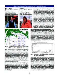 Shark abundance increases in the Gulf of Alaska Bruce A. Wright National Marine Fisheries ServiceGlacier Highway, Juneau, AK 99081, U.S.A.