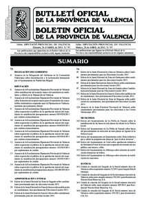 Firmado digitalmente por: bop.dival.es Boletín Oficial de la Provincia de Valencia Razón: Se certifica la precisión e integridad de este documento