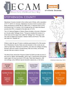 Snapshots of Illinois Counties STEPHENSON COUNTY Stephenson County is located in the northern part of Illinois, with a population of 47,[removed]U.S. Census). Stephenson County is home to persons identifying themselves 