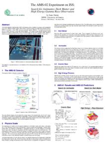 The AMS-02 Experiment on ISS: Search for Antimatter, Dark Matter and High Energy Gamma Rays Observation by Sonia Natale DPNC, University of Geneva Dolomieu, 29th February - 5th March 2004