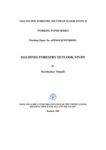 ASIA-PACIFIC FORESTRY SECTOR OUTLOOK STUDY II  WORKING PAPER SERIES