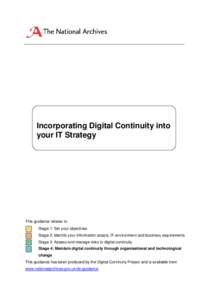 Incorporating Digital Continuity into your IT Strategy