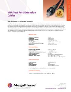 VNA Test Port Extension Cables  1 VNA Test Port Extension Cables