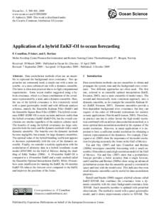 Ocean Sci., 5, 389–401, 2009 www.ocean-sci.net/ © Author(sThis work is distributed under the Creative Commons Attribution 3.0 License.  Ocean Science