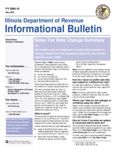 FY[removed]Sales Tax Rate Change Summary