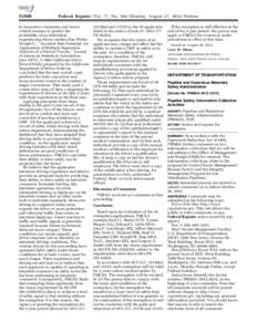 Politics of the United States / Pipeline and Hazardous Materials Safety Administration / Paperwork Reduction Act / Federal Register / Code of Federal Regulations / United States Department of Transportation / Federal Motor Carrier Safety Administration / Regulations.gov / Office of Management and Budget / United States administrative law / Government / Transport